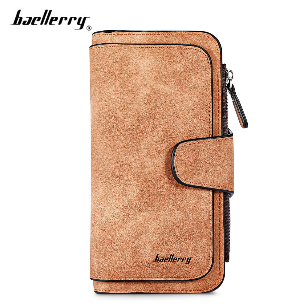 Baellerry Women Long Wallet PU Leather Clutch Card Holder Large Capacity Purse