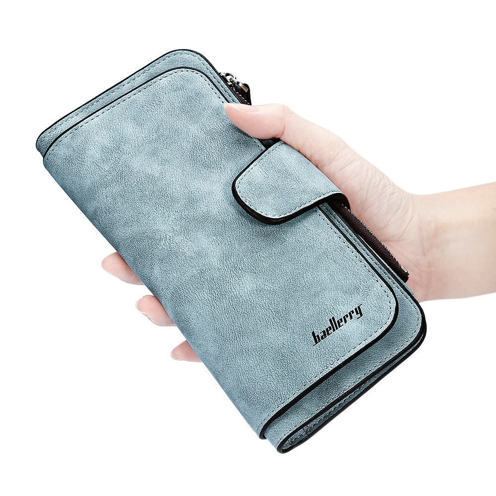 Baellerry Women Long Wallet PU Leather Clutch Card Holder Large Capacity Purse