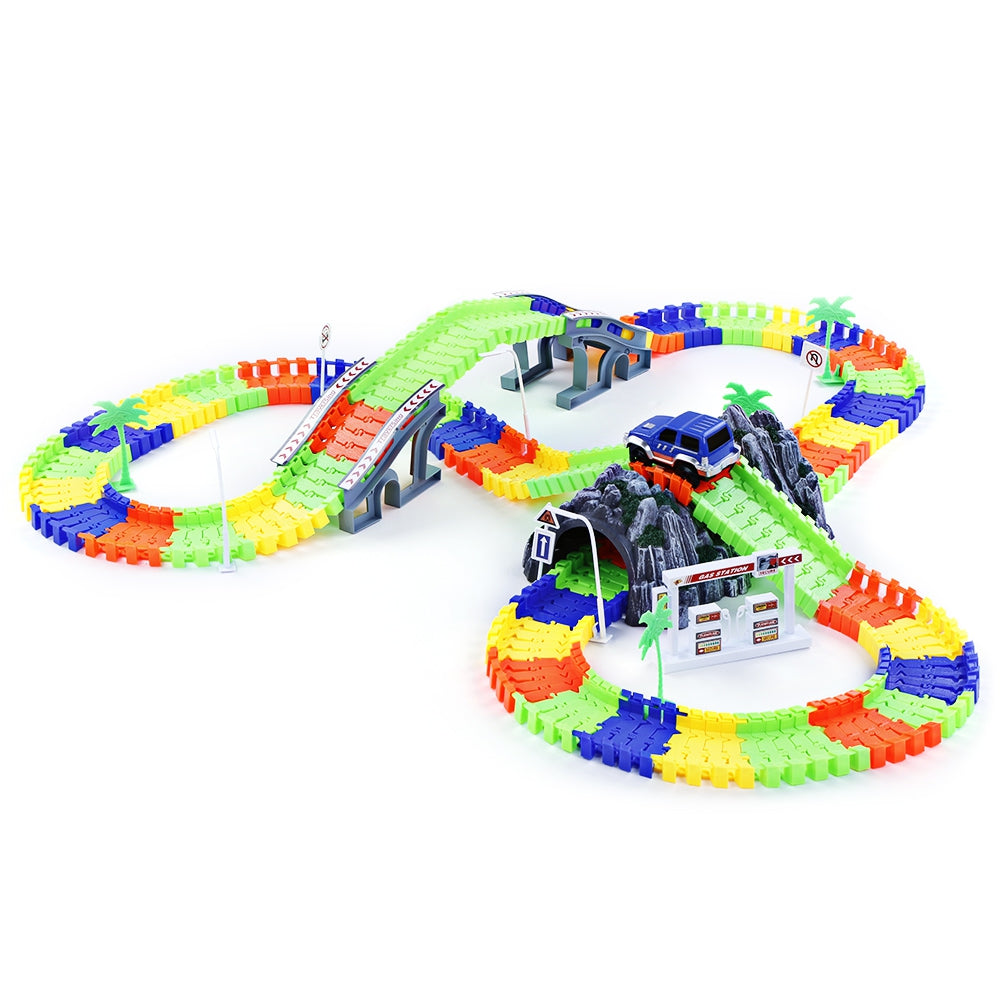 192PCS NO.238 DIY Racing Track Assembly Flexible Twister Car