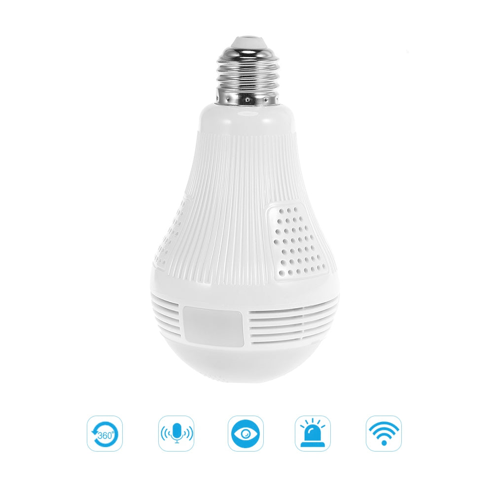 360 Degree Panoramic Wireless Camera with LED Light Bulb