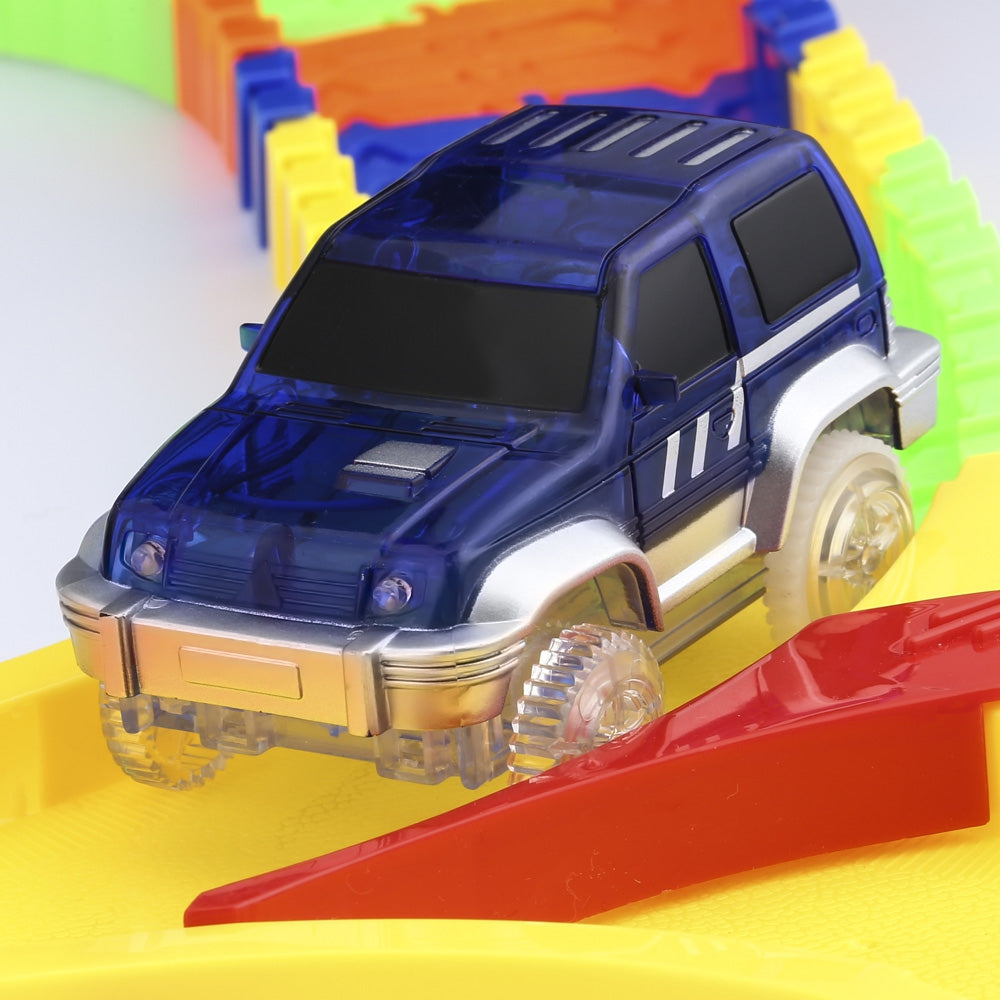 Children Racing Track Car Toy with LED Light