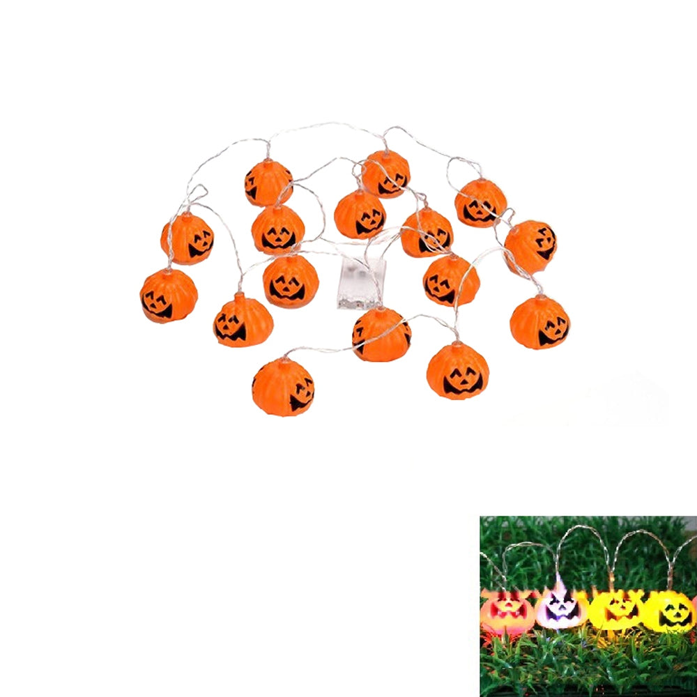 3M Halloween Pumpkin Battery Powered Colorful String LED Light Bar with 16 Lamp Holders