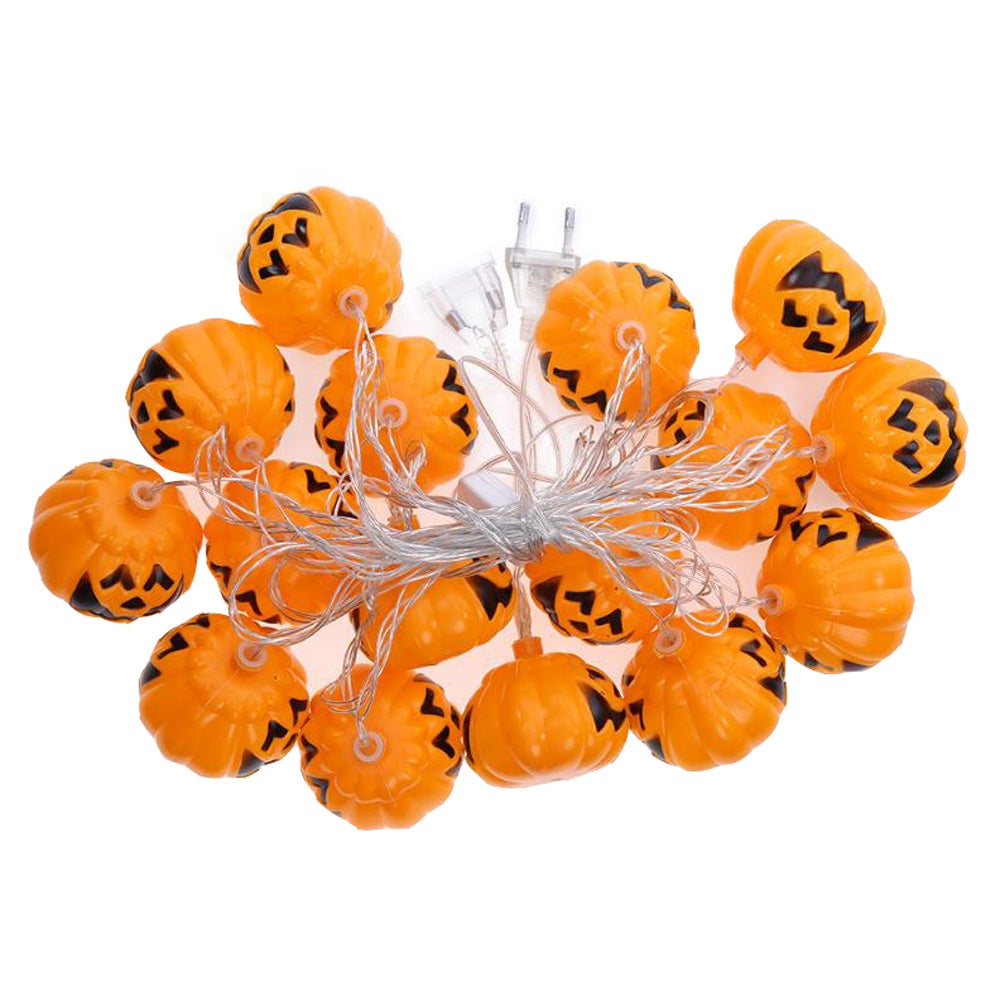 3M 16 LEDs Halloween Pumpkin Colorful String Light Bar EU Plug 220V