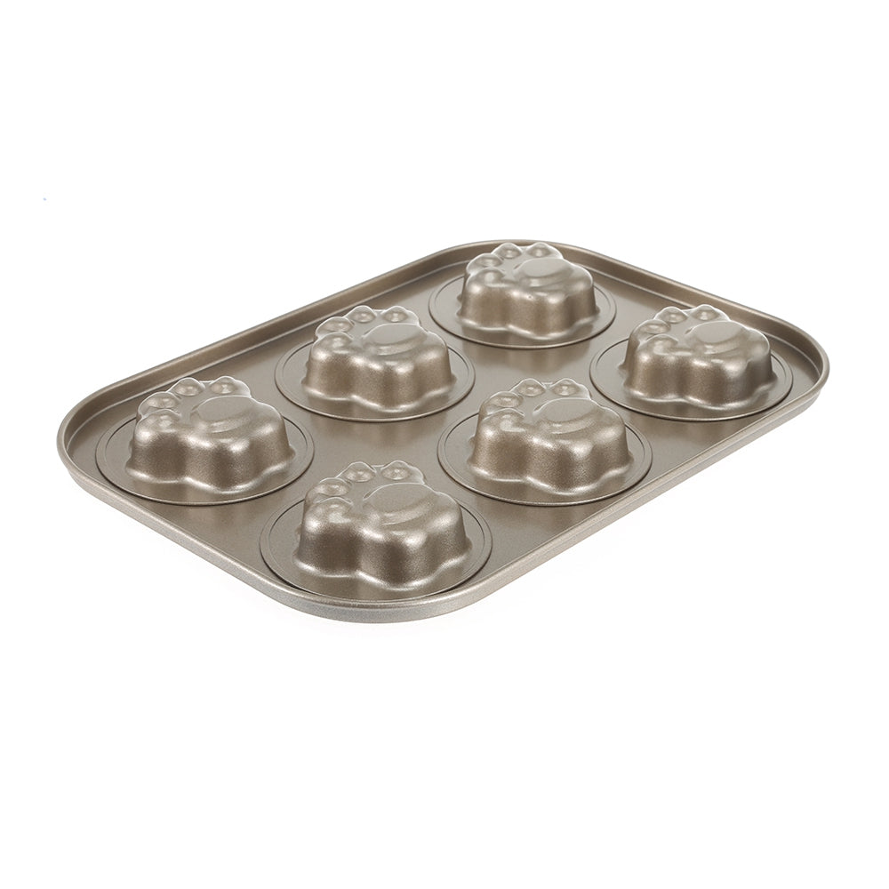 6 Hole Carbon Steel Non-stick Cake Mold Madeleine Mould