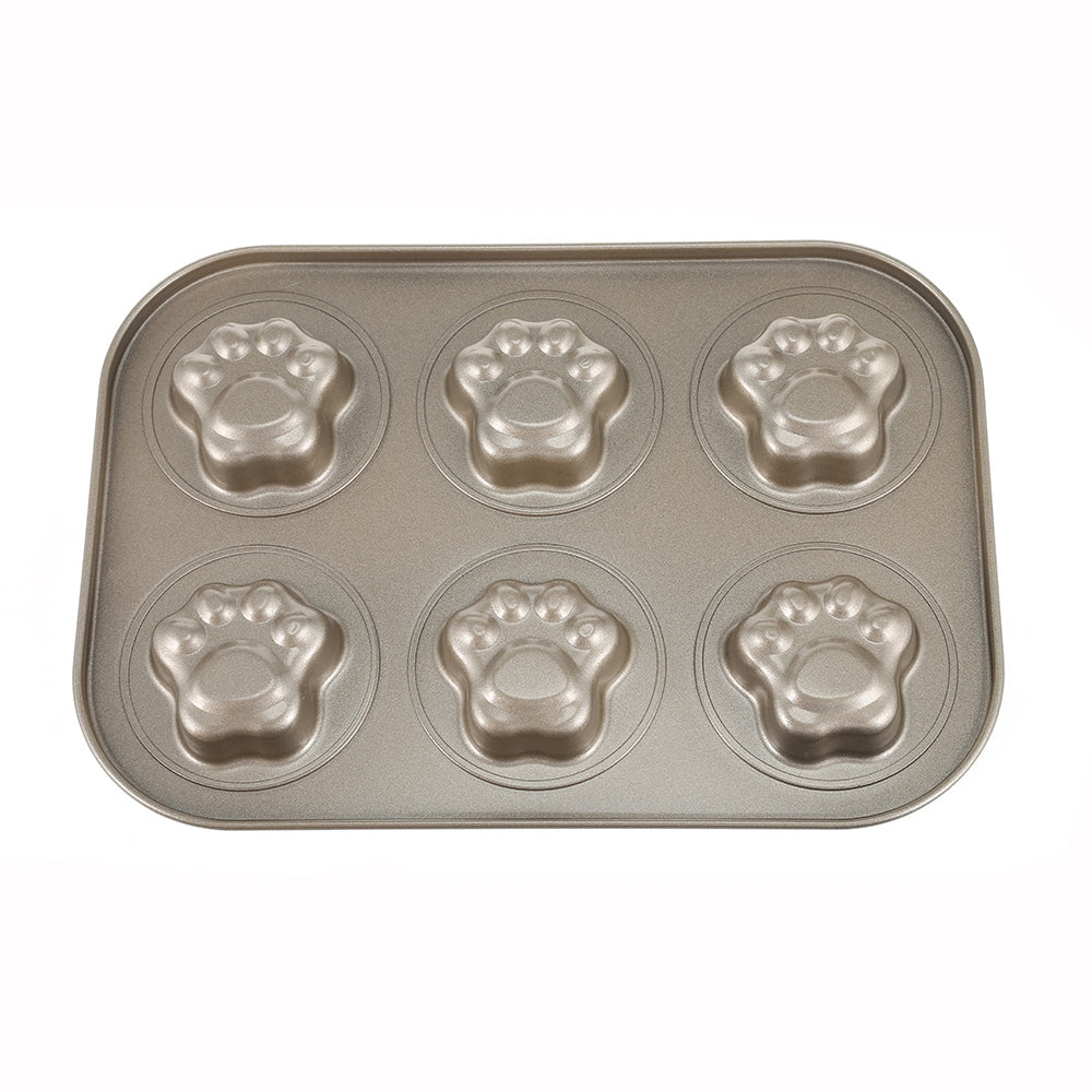 6 Hole Carbon Steel Non-stick Cake Mold Madeleine Mould