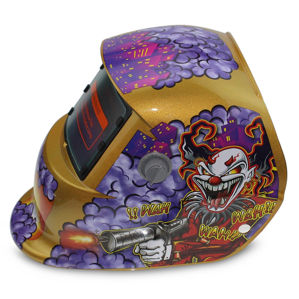 Clown Pattern Automatic Variable Light Electric Welding Protective Mask