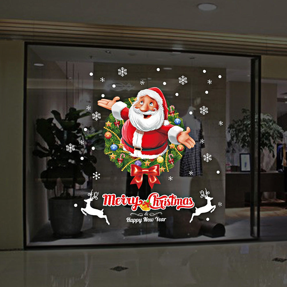 DIY Christmas Wall Stickers Window Clings Santa Claus