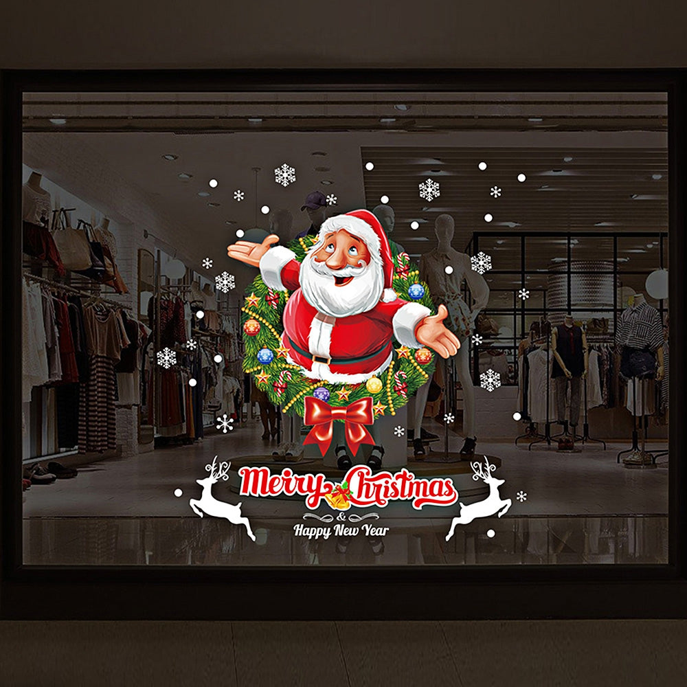 DIY Christmas Wall Stickers Window Clings Santa Claus