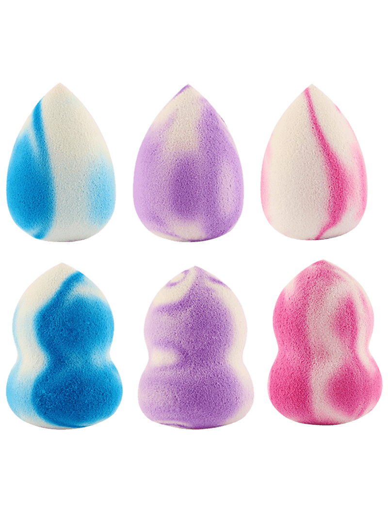 6Pcs Different Shape Makeup Sponge Puffs Set