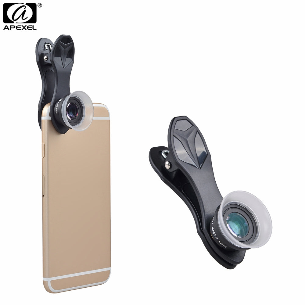 Apexel Cell Phone Camera Lens Kit,12x 24X Macro Lens for Iphone / Android Smartphone