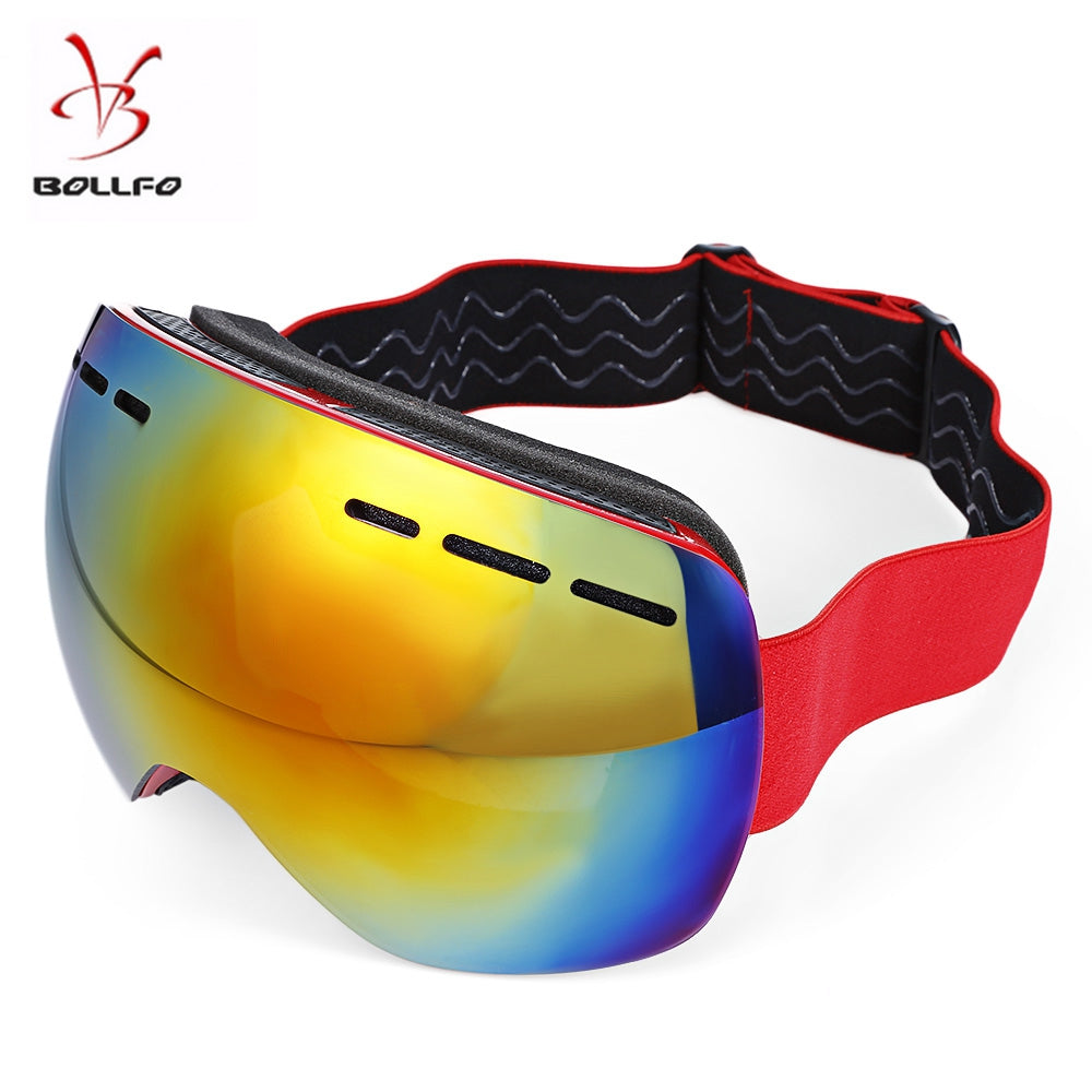 BOLLFO UV Protection Wide Vision Anti-fog Skiing Goggles