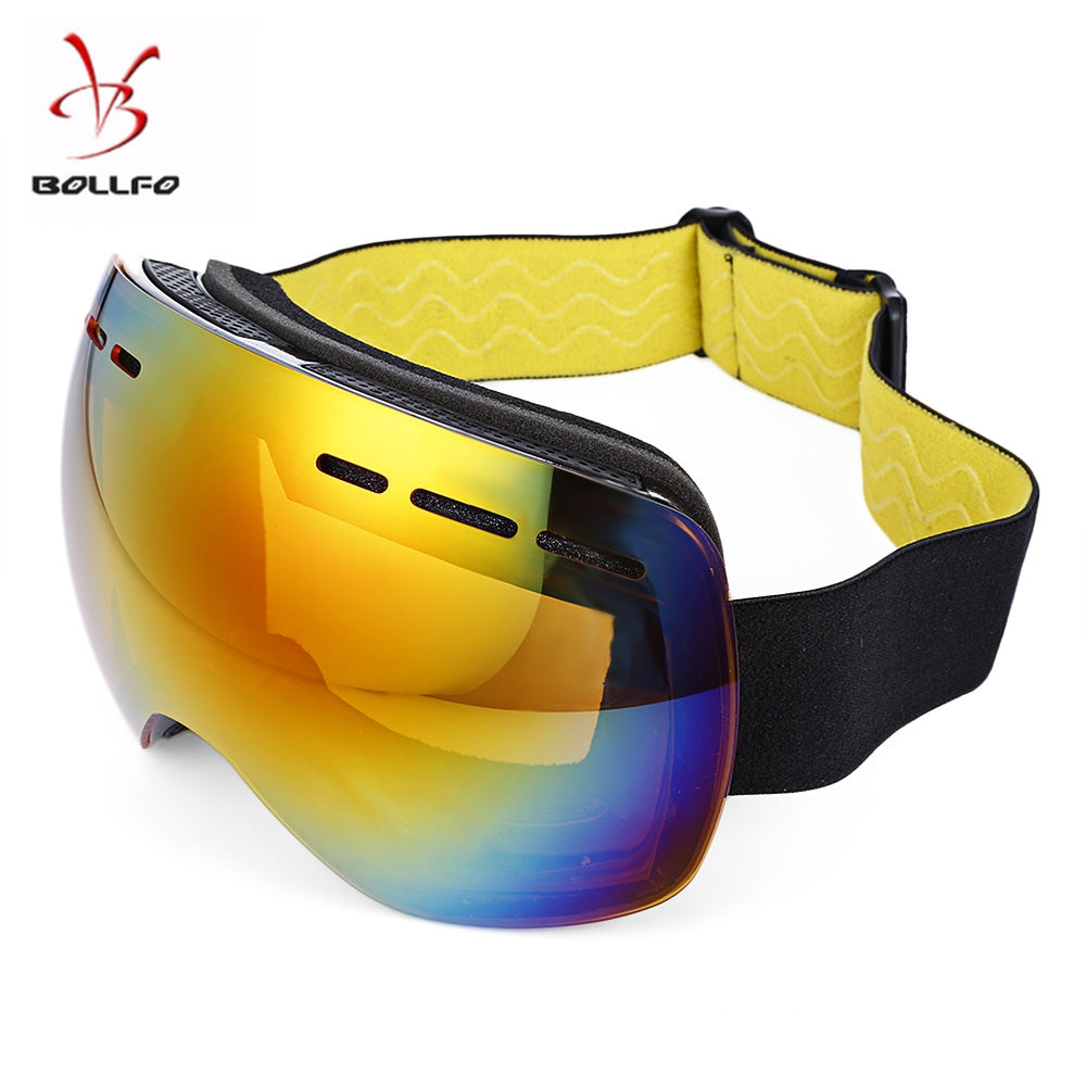 BOLLFO UV Protection Wide Vision Anti-fog Skiing Goggles