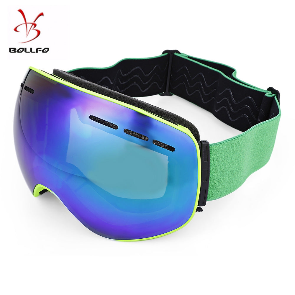 BOLLFO UV Protection Anti-fog Magnetic Skiing Goggles