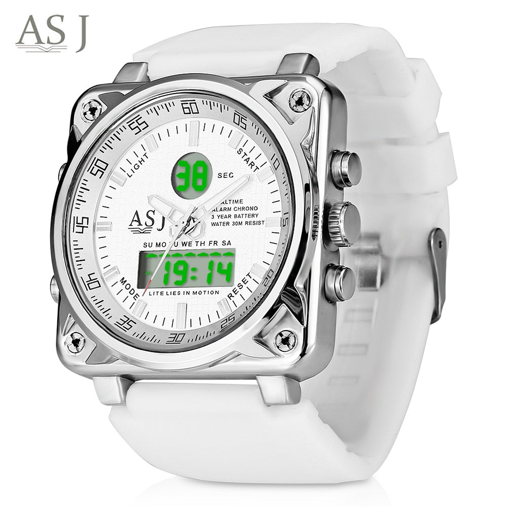 ASJ B181 Dual Movt Sports LED Male Watch