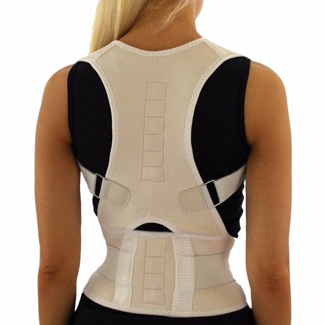 Adjustable Posture Corrector Magnetic Back Brace Support Belt