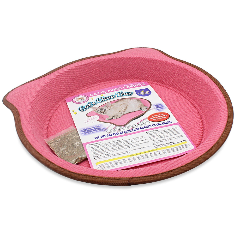 Cat Scratching Board with Catnip Pet Tray Lounge Sofa Bed