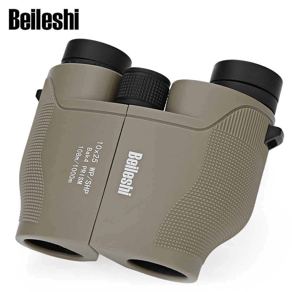 Beileshi TD38 - 10X25 108M / 1000M Folding Binocular Outdoor Fully-coated BAK4 Prism Hunting Tel...