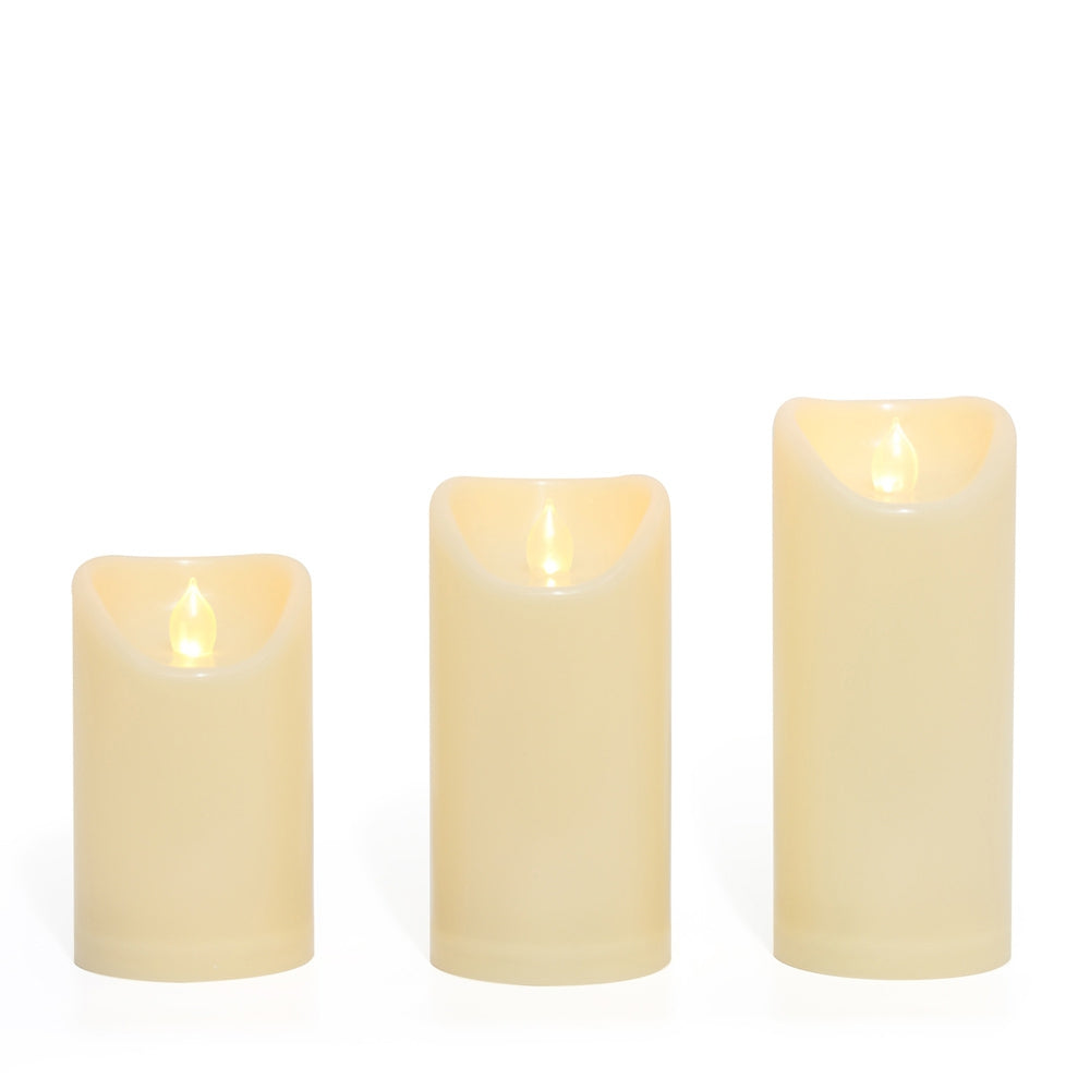3PCS Flameless Candles with Timer for Outdoor Using
