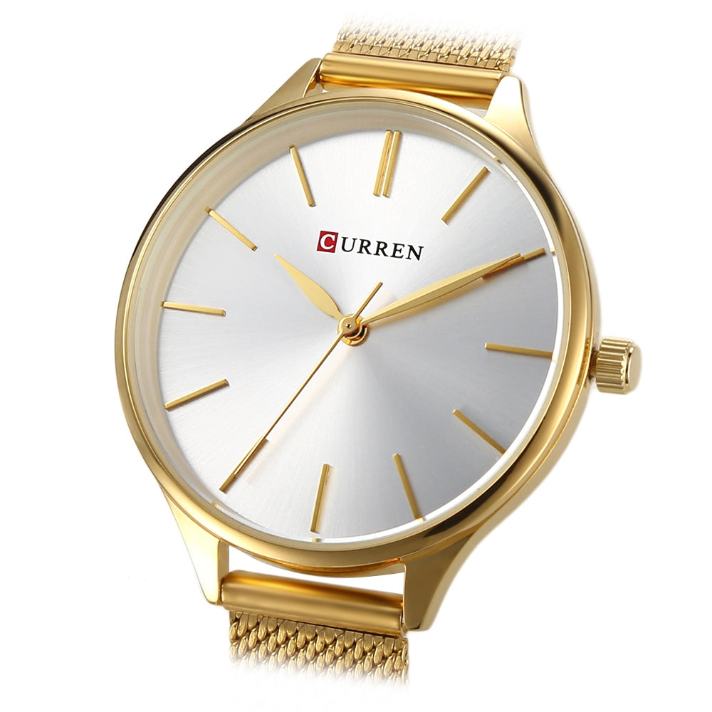 Curren 9024 Women Quartz Watch Simple Ultra-thin Dial