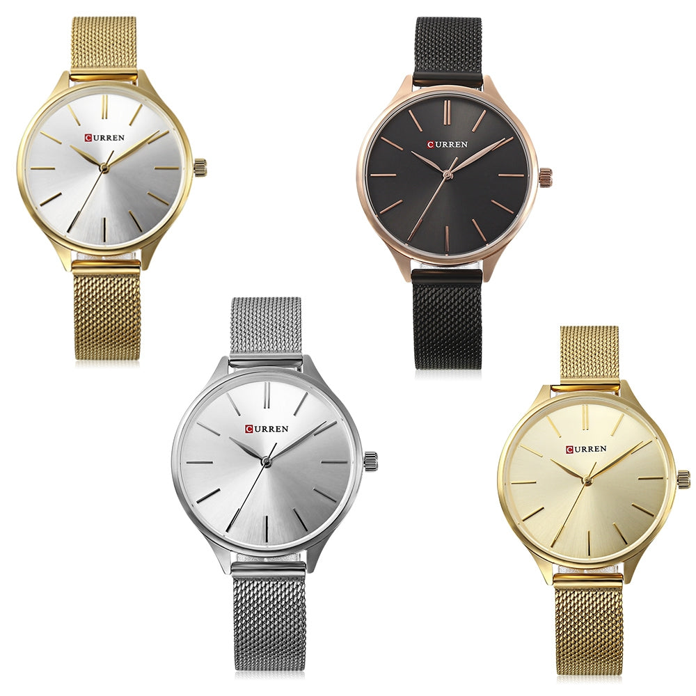 Curren 9024 Women Quartz Watch Simple Ultra-thin Dial