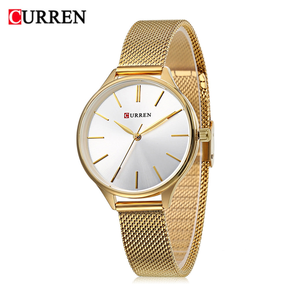 Curren 9024 Women Quartz Watch Simple Ultra-thin Dial