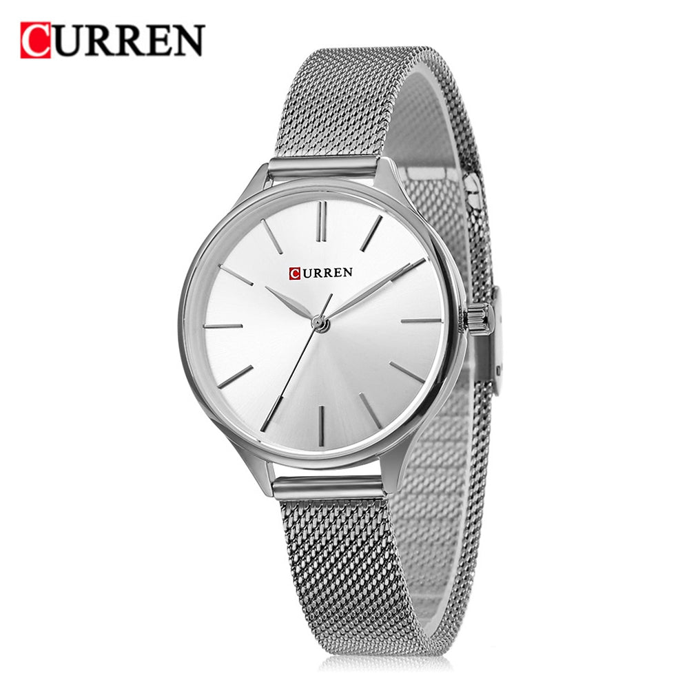 Curren 9024 Women Quartz Watch Simple Ultra-thin Dial