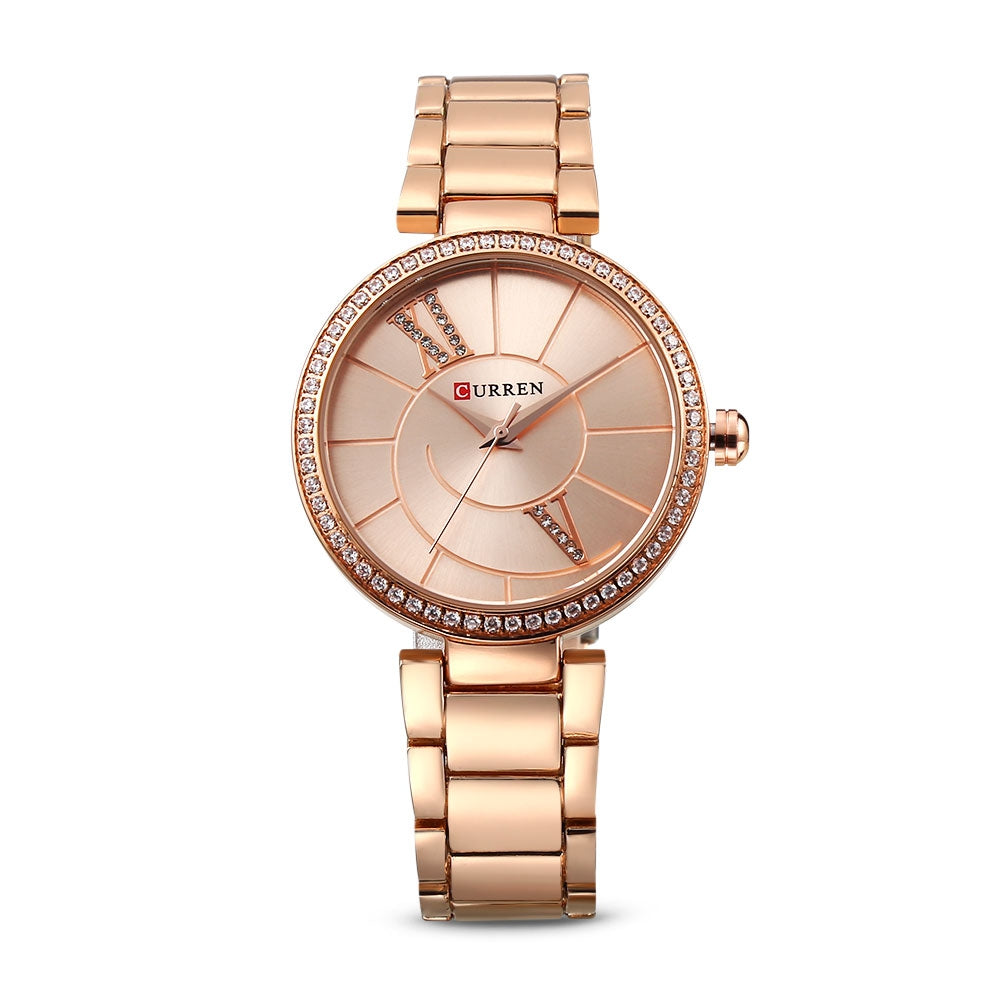 Curren 9014 Women Quartz Watch Crystal Dial