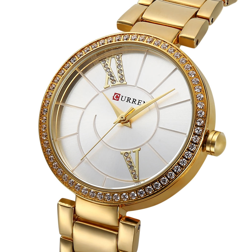 Curren 9014 Women Quartz Watch Crystal Dial