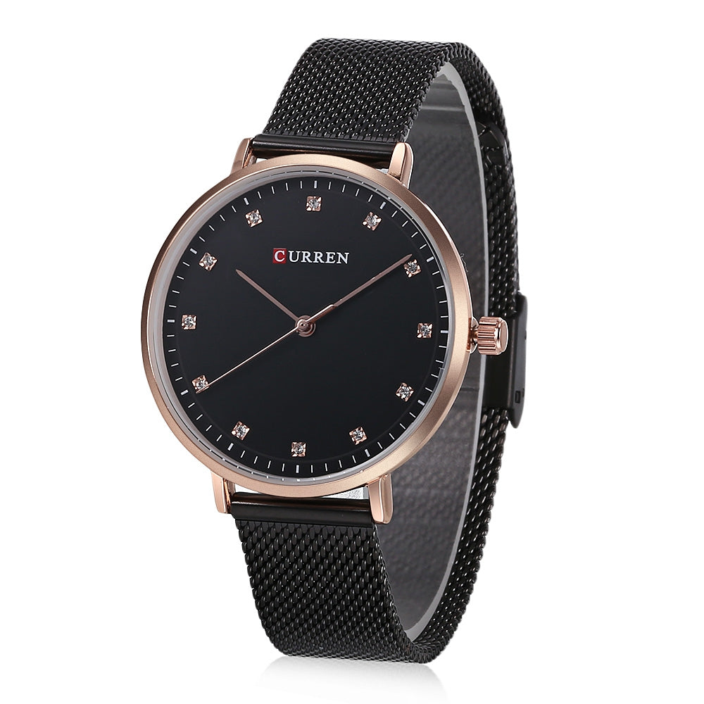 Curren 9023 Women Rhinestone Scales Quartz Watch