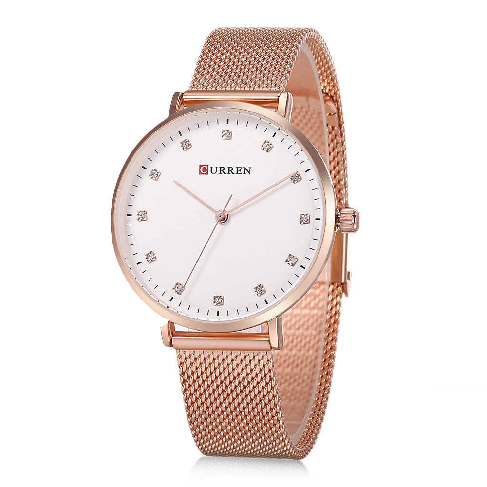 Curren 9023 Women Rhinestone Scales Quartz Watch