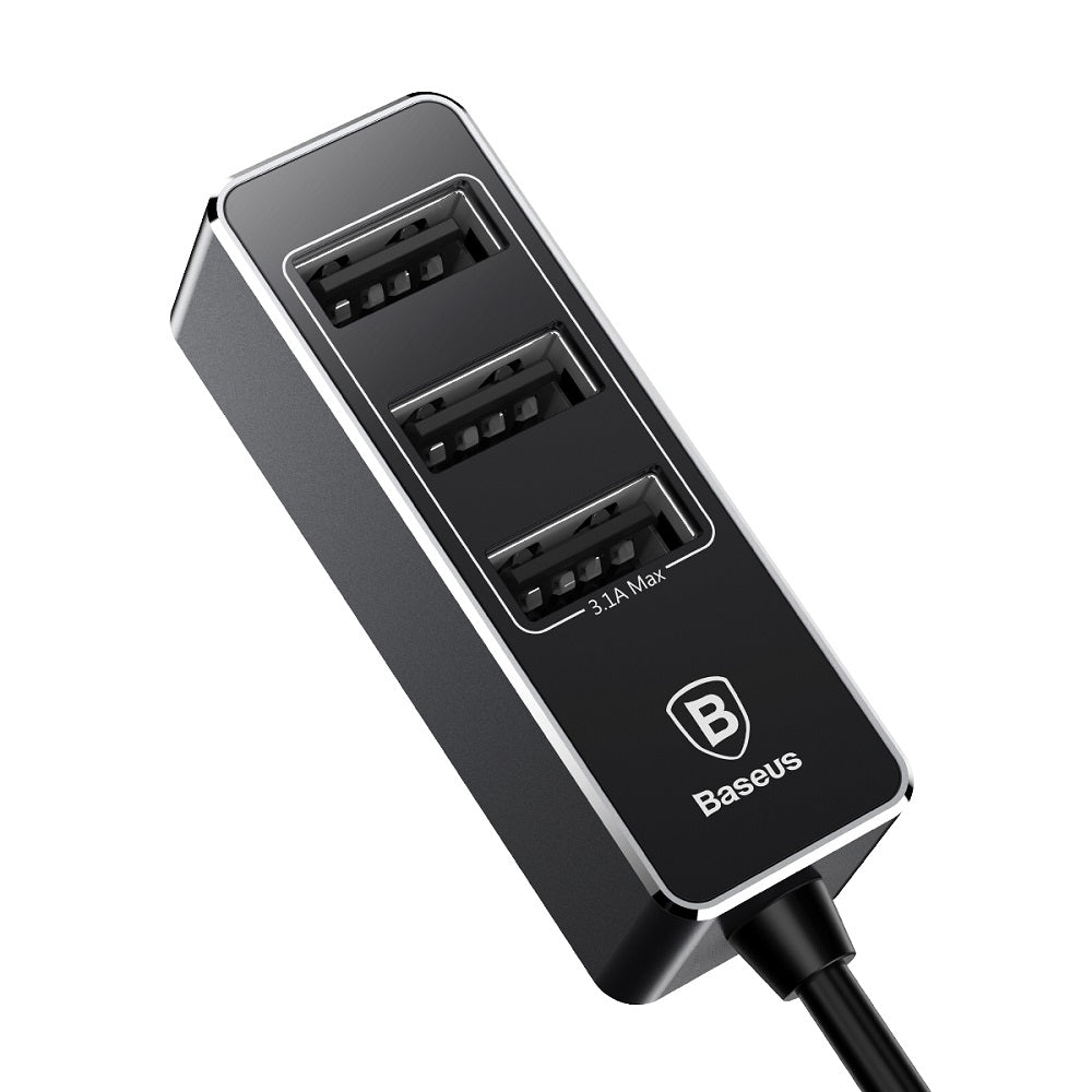 Baseus Car Charger Front Single Port Rear Three USB