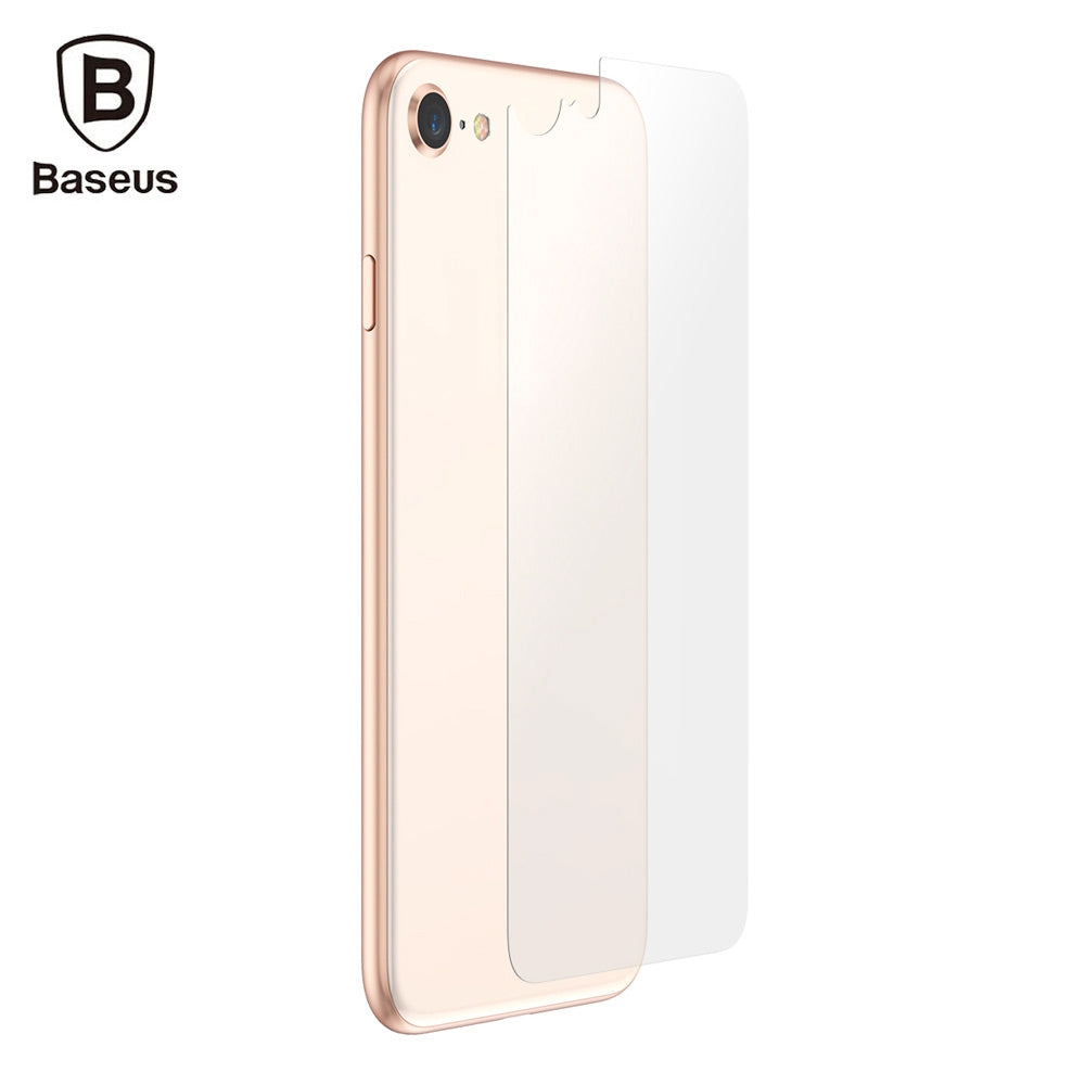 Baseus 0.3mm Back Case Tempered Glass for iPhone 8