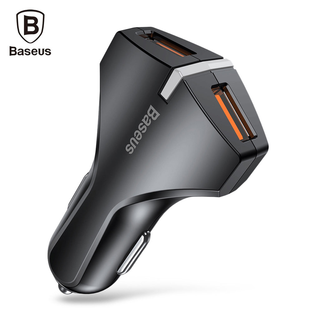 Baseus QC 3.0 True Dual USB Ports Quick Car Charger