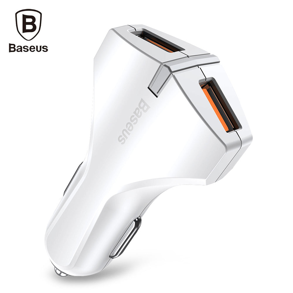 Baseus QC 3.0 True Dual USB Ports Quick Car Charger