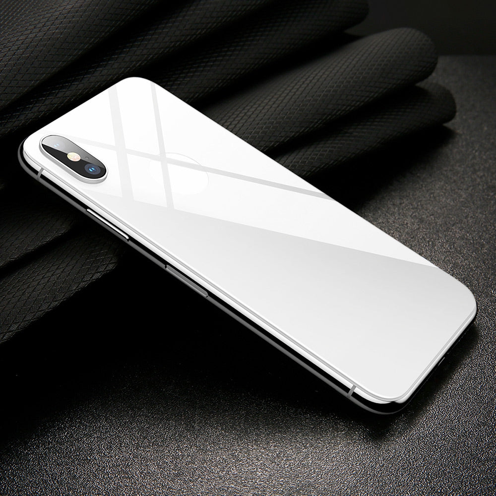 Baseus 3D Silk-screen Tempered Glass Back Film for iPhone X