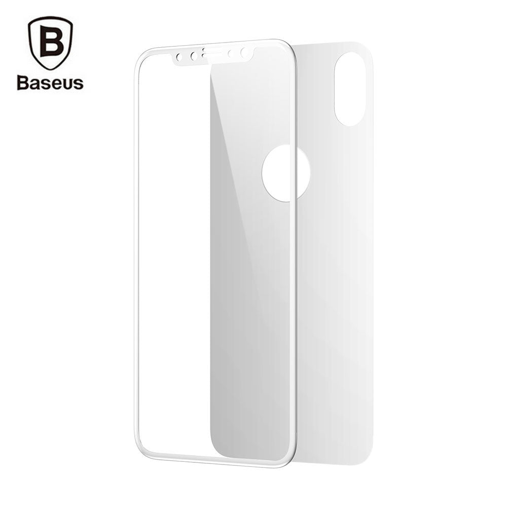 Baseus Tempered Glass Set Front + Back Film for iPhone X