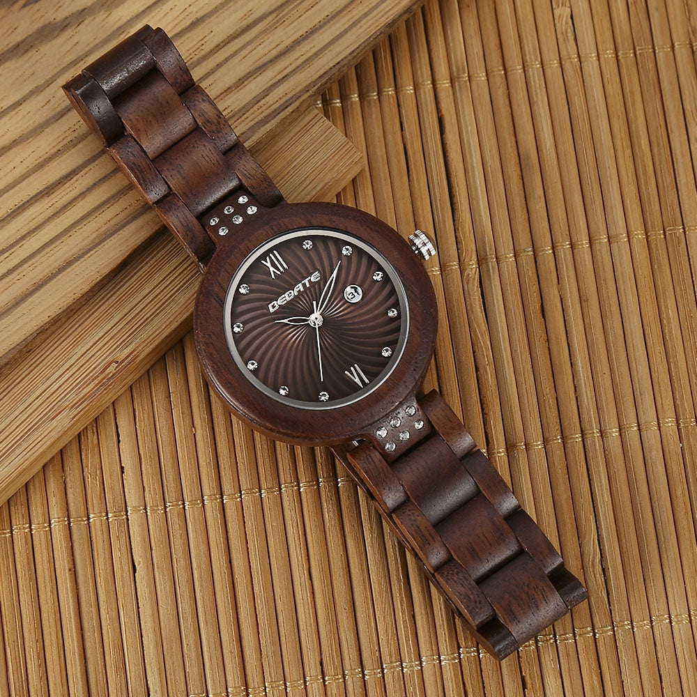 BEDATE ZS - W149A Women Quartz Wooden Watch