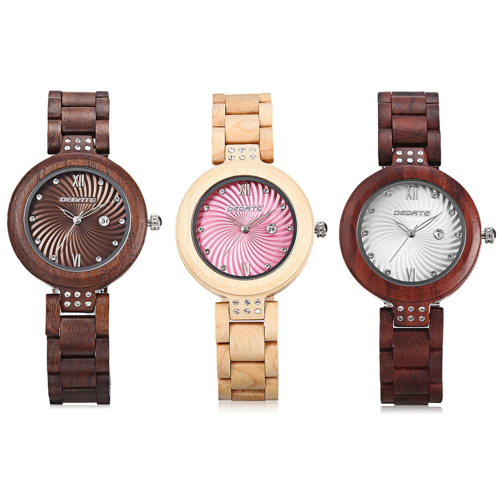 BEDATE ZS - W149A Women Quartz Wooden Watch