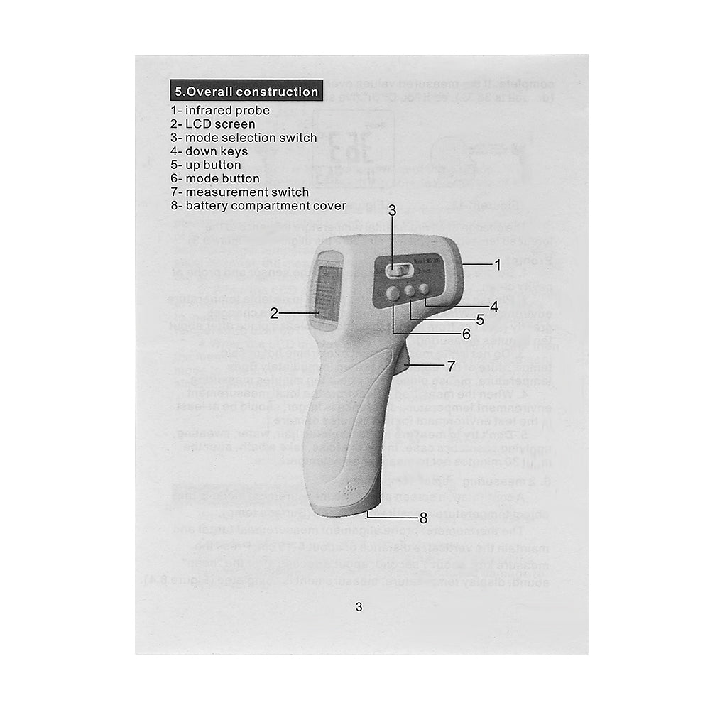 DM300 Infrared Thermometer Gun Non-contact Temperature Measurement Device