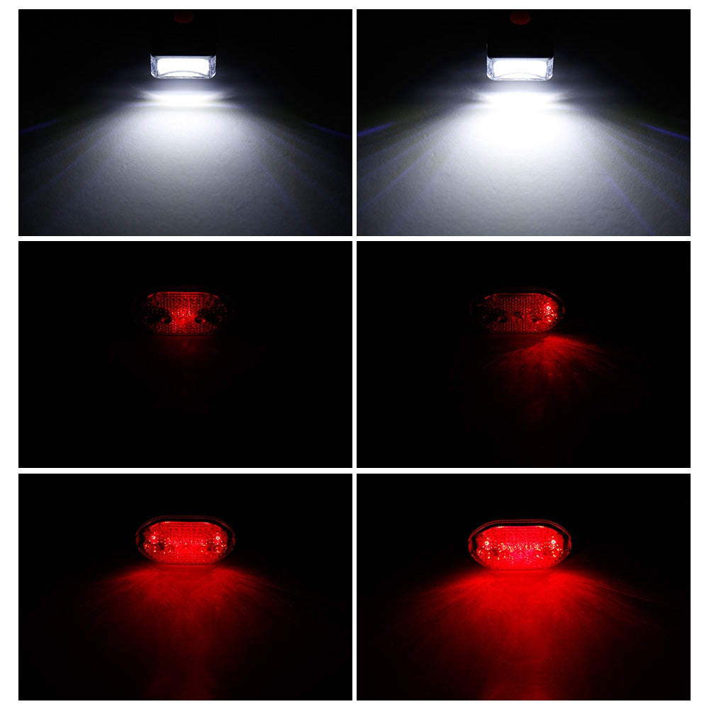 Bike COB Headlight Front Light 5 LEDs Tail Lamp