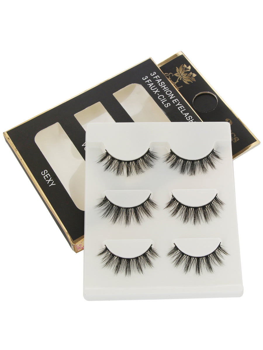 3 Pairs Natural Soft Long Extension Fake Eyelashes