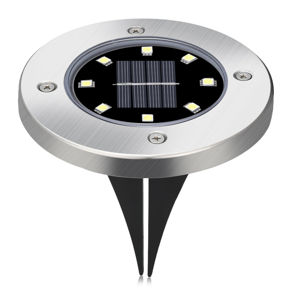 4PCS 8 LEDs Solar Powered IP65 Waterproof Ground Lamp