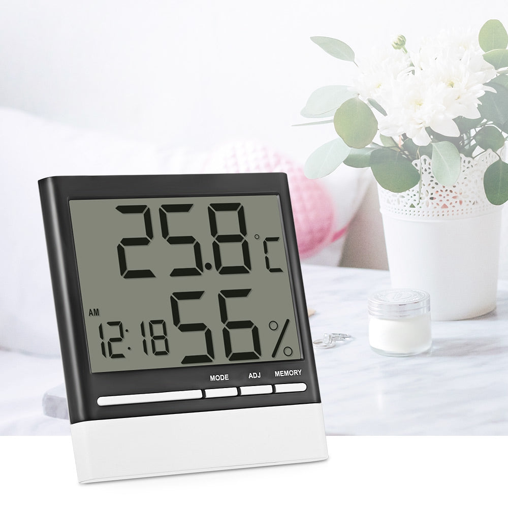 Digital LCD Alarm Clock Thermometer Hygrometer Calendar