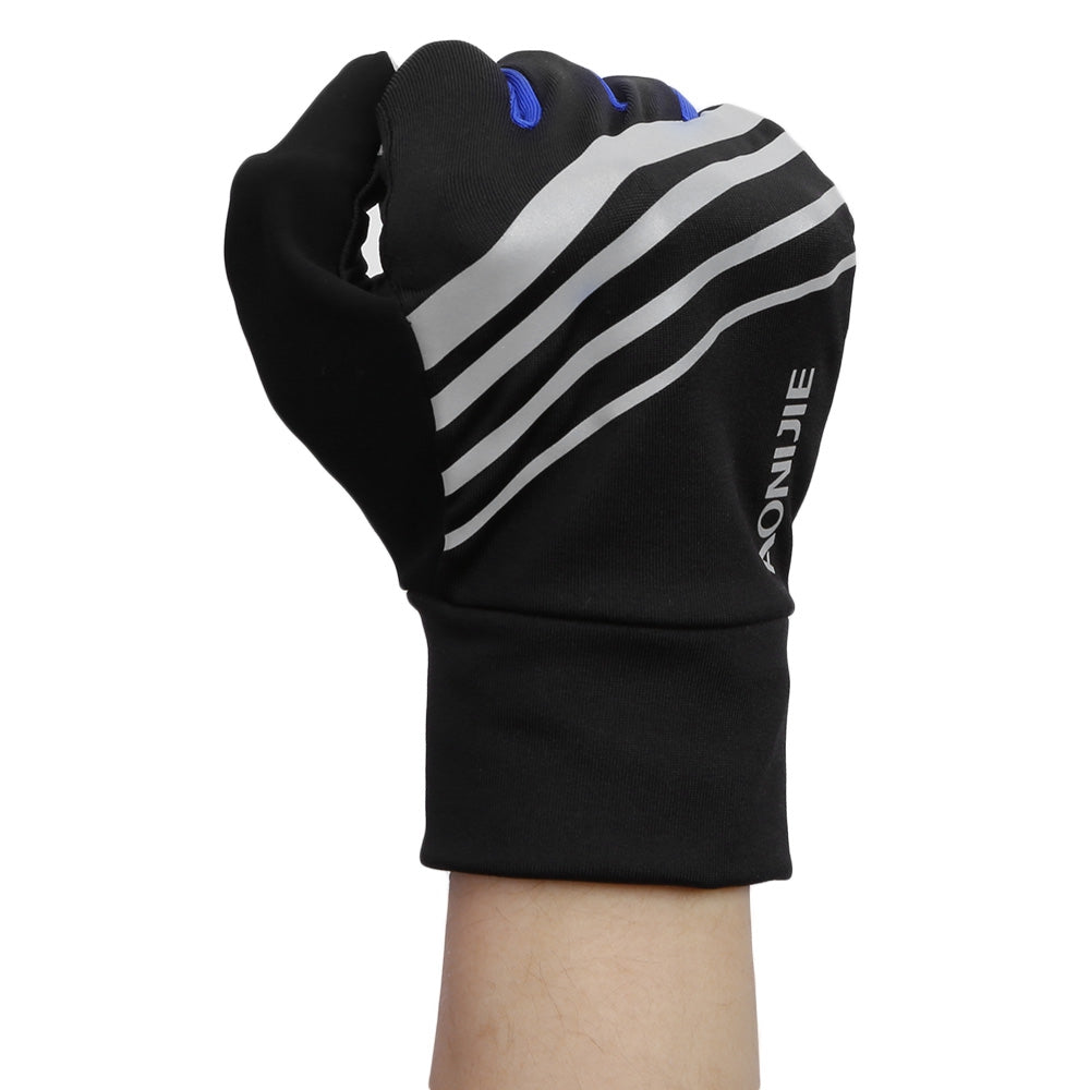AONIJIE Outdoor Sports Fleece Gloves Touch Screen Finger Tip
