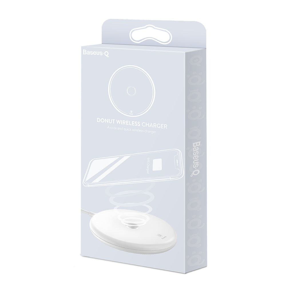 Baseus Donut Fast Wireless Charger Built-in Cable