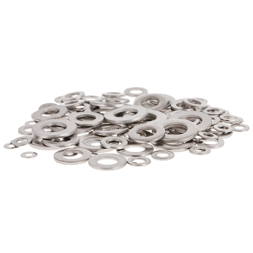 105pcs 304 Stainless Steel Washers Metric Flat Gasket