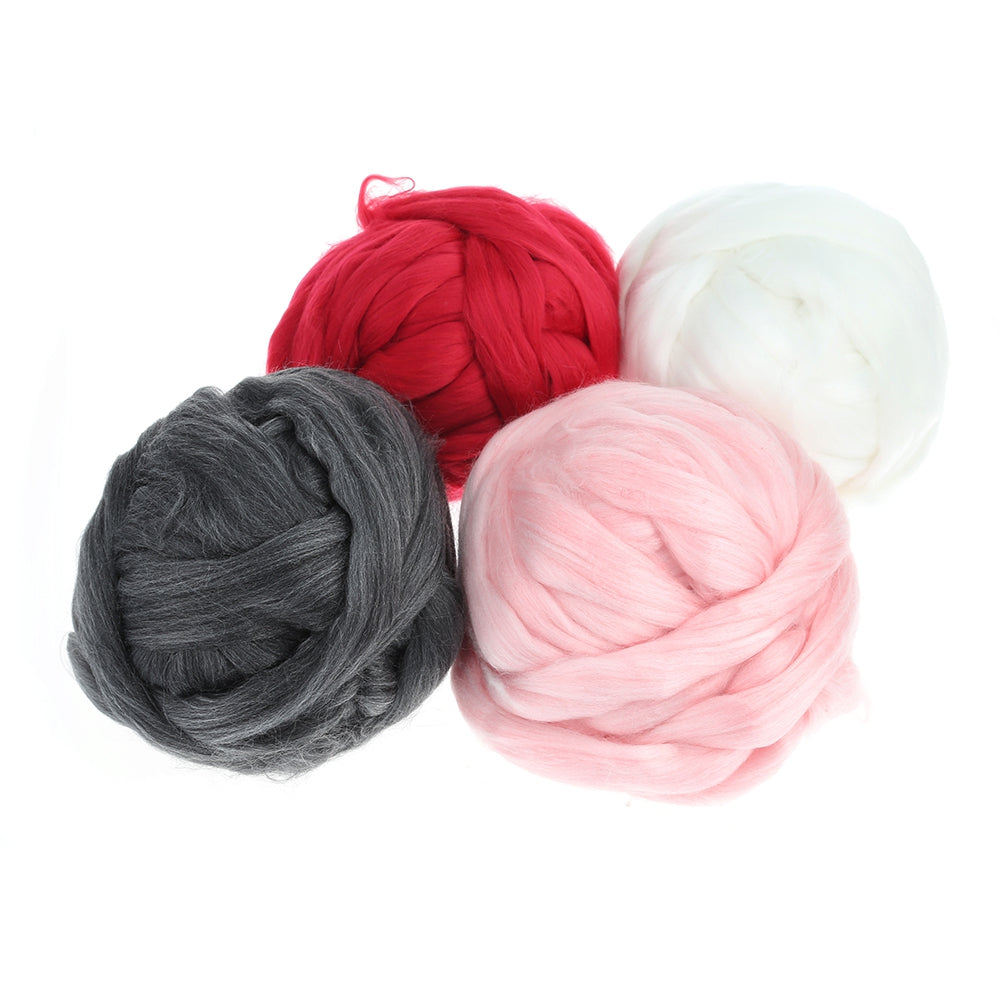DIY Soft Chunky Wool Yarn for Knitting Blanket Scarf Hat