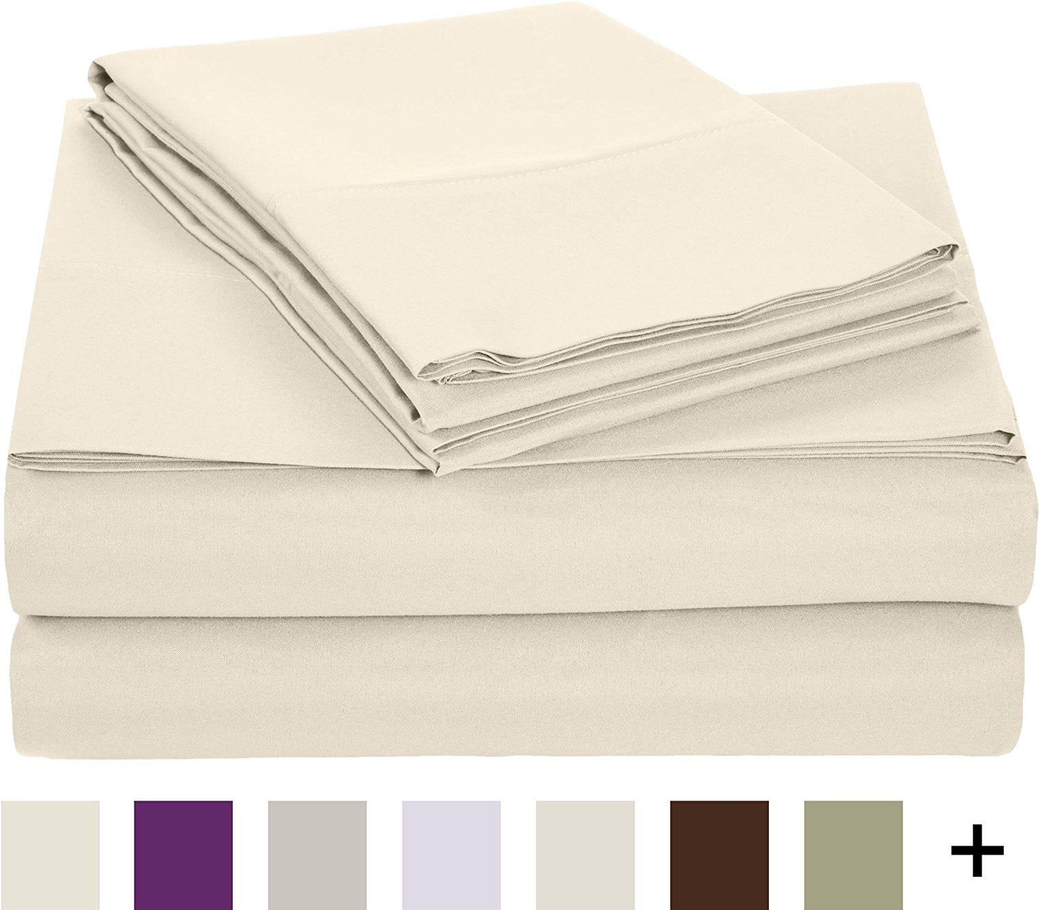 Bed Sheets 1800 Series Egyptian Brushed Microfiber Bed Sheets,3/4-Piece Set, Deep Pockets
