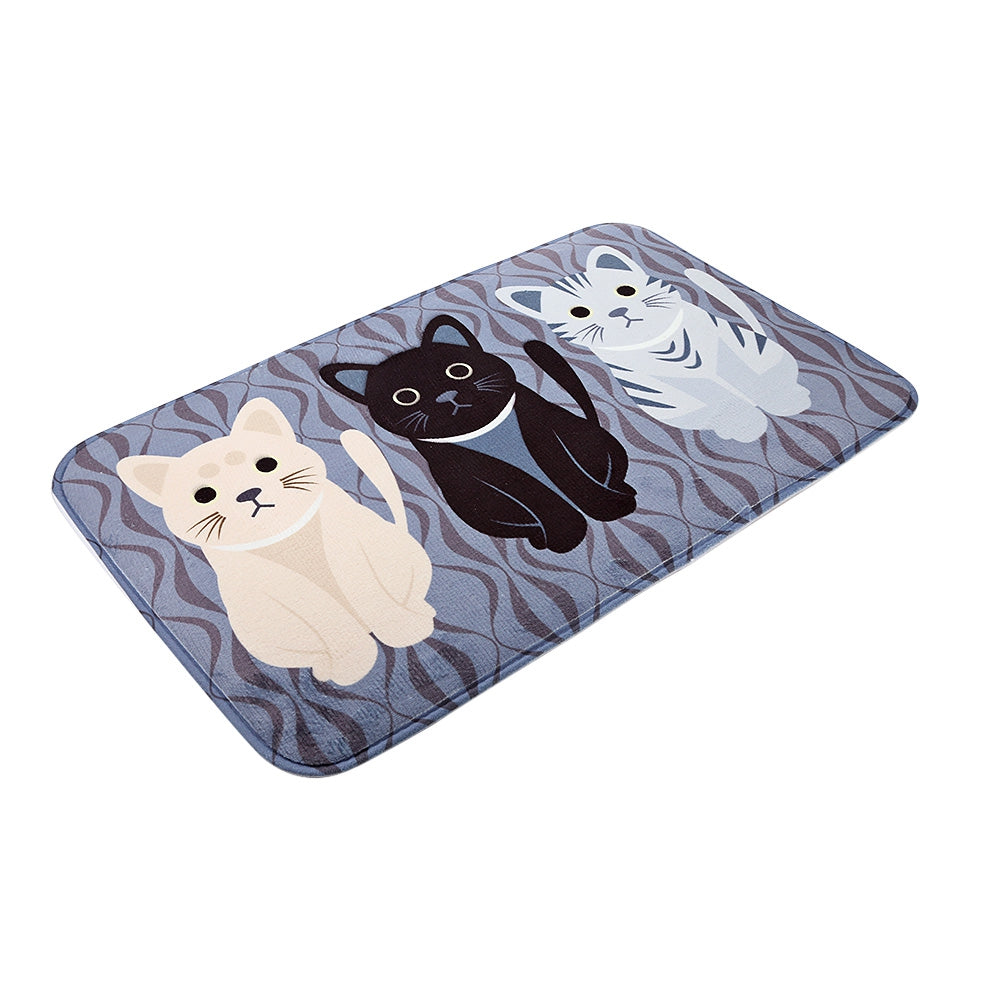 Cat Non-Slip Rug Carpet Bathroom Kitchen Doormats Map