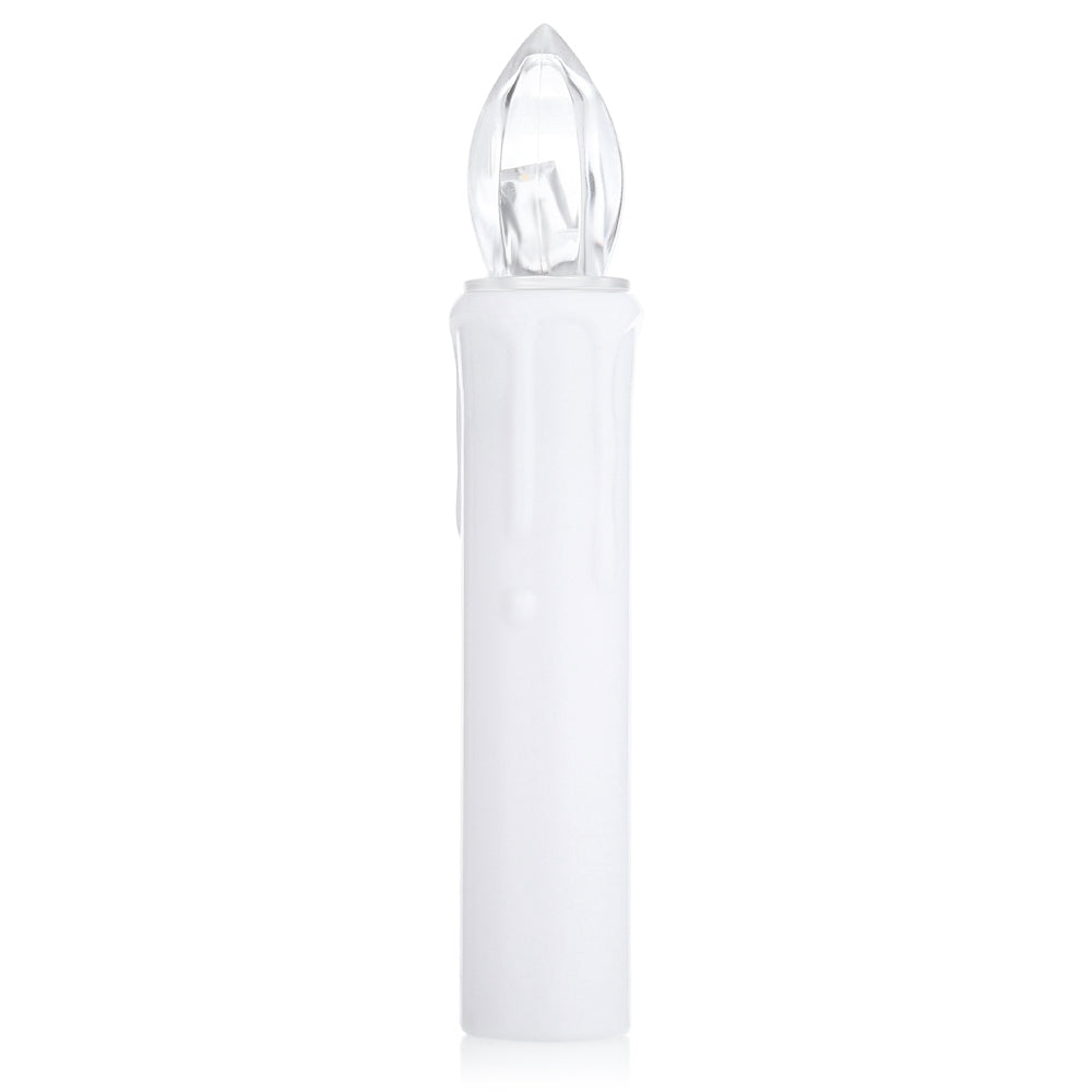 10PCS CK01 - WM1007B Flameless LED Taper Candle Nights Light Warm White with Remote Control for ...